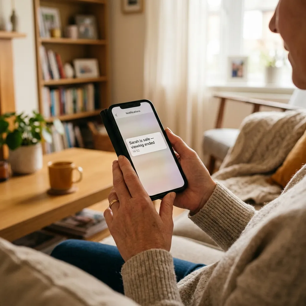The Sentry Friends and Family feature — guardian check-in session notification